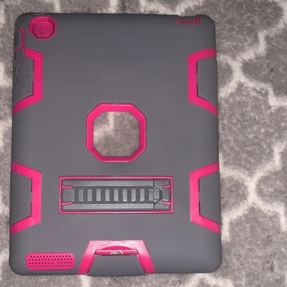 Pink and Gray Tablet Case